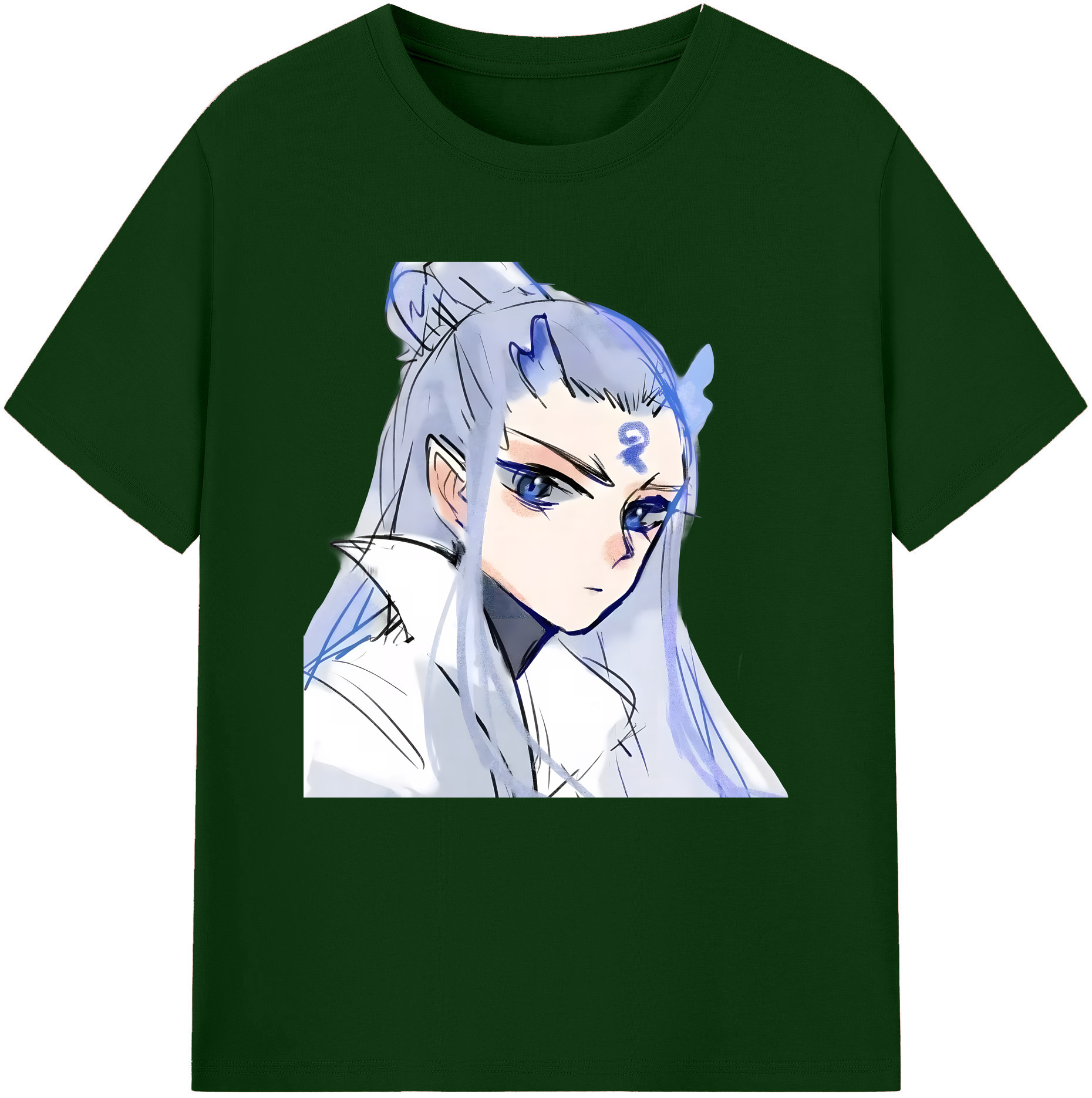（画像用） Ne Zha 2 ナタ 魔童の大暴れ 綿100％半袖Tシャツ（フロントプリント）